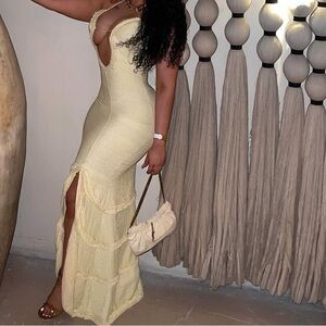 Elegant Cream Maxi Dress